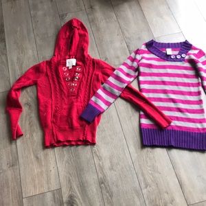 Lot of 2 girls sweaters. Size 10